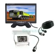 12V/24V White 4Pin Car Bus Truck Rear View Reversing Camera System + 7" Monitor