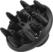 Universal Hair Dryer Diffuser for Curly Wavy Hair Blow Dryer Attachment for 1.77in Dryer Nozzle Dry Hair Much Evenly, Black