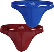 [YUYUPREF] Mens Underwear Thong G-String Athletic Sports G-Thongs Low Rise T-back For Men