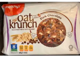 oat krunch燕麥餅草莓黑加栗&黑巧克力208g