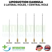 Liposuction Cannulas 2 Lateral & 1 Central Holes Fat Cosmetic Surgery Instrument