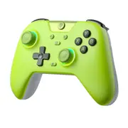 2.4G Wireless Bluetooth Controller for PC, Steam, Switch with Hall Triggers, Hall Joysticks and RGB Light, Green