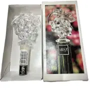 NEW Mikasa Austrian Crystal Wine Bottle Stopper Grapes Fruit collectible