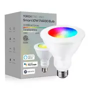 PAR30 LED Smart Light Bulbs, RGB Color Changing, E26 Base