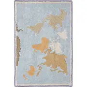 Lorena Canals Mini World Map Washable Cotton Blend Rug in Multi at Nordstrom One Size