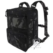 KRYDEX D3 Flatpack Tactical Expandable Backpack Multi-purposed MOLLE Black Camo