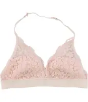 American Eagle Womens Fringe Trim Bralette, Pink, X-Small