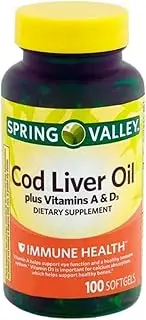 Spring Valley - Cod Liver Oil with Vitamin A & D 100 softgels