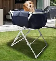 Bartuke Big Dipper Dog Bath Tub, Elevated Portable Foldable Wash Station for Bathing, Shower and Grooming, Indoor, Outdoor, for Medium to Large Size Dogs Cats and Other Pet