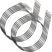 Fishing Accessory 10pcs 50cm Steel Leaders Anti-bite Line Snaps for Saltwater Freshwater Angling