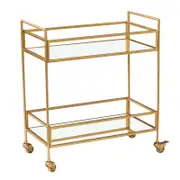 Amalfi Fairmont Drinks Trolley Gold 36x71x81cm