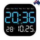 LED Large Digital Wall Clock Alarm Remote Control Temperature Date Week Display