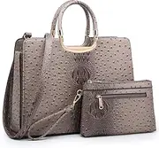 [Dasein] Women's Purses and Handbags Shoulder Bags Ladies Tote Bags Ostrich Satchels for Women with Wallet