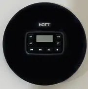 HOTT CD611T Portable CD Player - LCD Display Wireless, Bluetooth - Black