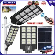 Commercial Solar Street LED Lights Sensor Remote Outdoor Garden Flood Wall Lamps