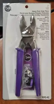 Dritz Heavy Duty Snap Pliers #24P & Pack of Heavy Duty Snaps NEW