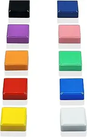 PYJLBX Fridge Magnets - Mini Square Colourful Magnets (10 Pack, 10 Colors) for Whiteboard, Crafts, Notice Board, Fridge
