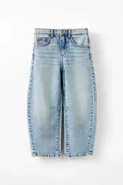 [Cotton On Kids] Cotton On Kids - Unisex Barrel Leg Denim Jean - Airlie light blue 9-10 AIRLIE LIGHT BLUE