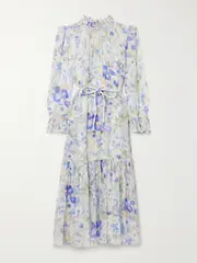 [Zimmermann] Zimmermann - + Net Sustain Natura Belted Ruffled Floral-print Crepon Midi Dress - Multi - 1 1 Multi