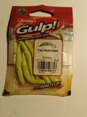 Berkley Gulp! 2" Chartreuse Pinched Crawler 6ct - GHPC2-CH