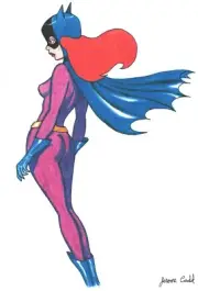 batman batgirl comic artist Jerome Cadd print