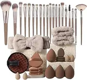 Makeup Brushes And Tools - 40 Pieces Makeup Applicators Foundation Brushes Tool Set,Portable Professional Foundation Brush, Makeup Brushes Makeup Tools For Beginners Professionals