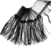 Gogogmee 20cm Sequined Tassel Lace Leaf Fringe for Latin Dance DIY Costume Accessories Hip Scarf Decorative Skirt Trim 10 Yards/Strip