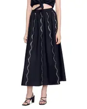 Sandro Rhinestone Maxi Skirt