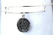 ATOCHA Coin Bangle Adjustable Sterling Silver Sunken Treasure Shipwreck Jewelry