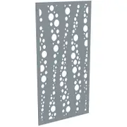 ProtectorAl 300-1200w x 1201-2400h Silver Brushed/Gloss White Bubbles Unframed Composite Deco Panel