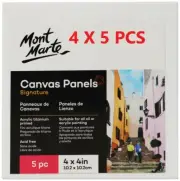 20 PCS Mont Marte Canvas Panel 4" x 4" - 10.2 x 10.2cm