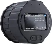4MP Wireless WiFi Electronic Telescope Eyepiece Camera, 2K Video Recording Digital Eyepieces Camera Accessories for 1.18 to 1.97in Optical Telescopes and Microscope (Black)