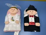 Wedding Bride & Groom Oven Mitt Potholder Set