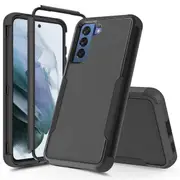 For Samsung Galaxy S22+ /S22 Plus 3in1 Case Drop Resistant Defender Tradies Hybrid Armor Heavy Duty Rugged Shockproof Tough Cover (Black)