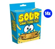 14x Packs Sour Gummy French Fries Tangy Sweet & Sour Candy- 1.91oz, Full Box