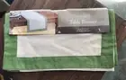 Home Trends Table Runner Green & Natural 14" x 72" New
