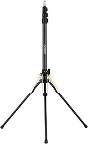 Domary 190cm/74.8 Inch Portable Aluminum Alloy Photography Light Stand Reverse Folding Leg Stand 3-Section Flip Locks Design with 1/4 Inch Screwread for Ring Light Softbox Flash Light Reflector
