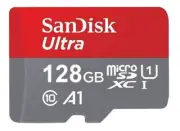 SanDisk MicroSD Ultra 128GB High Speed Class 10 U1 UHS-I Card with SD Adaptor