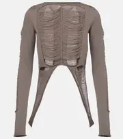 [Rick Owens] Rick Owens Distressed wool top AU 12 black