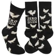 Zero Clucks Given Unisex Crew Socks Size M/L Primitives by Kathy Fashion New