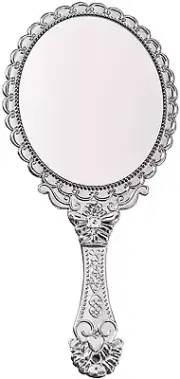 BAOZOON Vintage Hand Mirror with Handle - Cute Cosmetic Handheld Mirror Vanity M