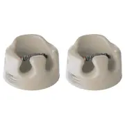 Bumbo Infant Floor Seat Sit Up Chair with Adjustable Harness, Taupe (2 Pack)