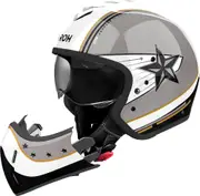 Airoh J 110 Command, modular helmet , color: Grey/White/Gold , size: S