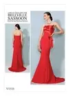 VOGUE SEWING PATTERN 1533 MISSES 14-22 STRAPLESS DESIGNER MAXI GOWN DRESS TRAIN