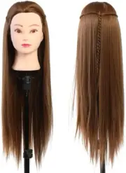 Training Head, Mannequin Head Hair Styling Manikin Cosmetology Doll Head Synt...