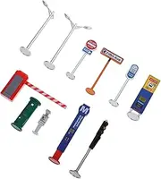 Gogogmee 1 Set Miniature Road Signs Playset Traffic Sign Models for Sand Table Learning Childrens Educational for Enhancing Traffic Knowledge and Imaginative Play