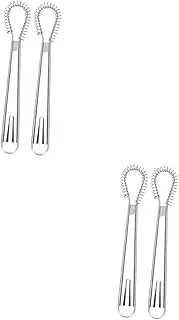 Ciieeo 2sets Stainless Steel Egg Beater Hand Whisk Kitchen Food Mixer for Egg Milk Tea Sauce 2pcs*2