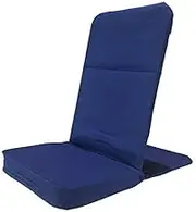 Folding BackJack -Made in The USA- Navy Cotton Fabric Lightweight Floor Seating Chair for Gaming, Families, Parents, Daycare, Back Support, Reading, Yoga, Meditation, Dorm, School