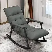 Lounge Chair,CSGFYLHO Rocking Chair Nordic Home Single Recliner Casual Lounger Living Room Deckchair Bedroom Balcony Rocking Chair Sofa Lazy Chair
