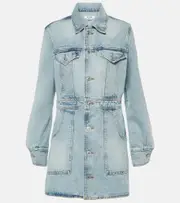 [Re/Done] Re/Done Trucker cotton denim minidress AU 14 blue